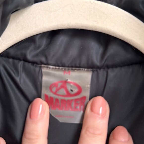 MARKER Women's Quilted Full Zip Jacket Black Front Pockets Insulated Waterproof - Picture 5 of 12